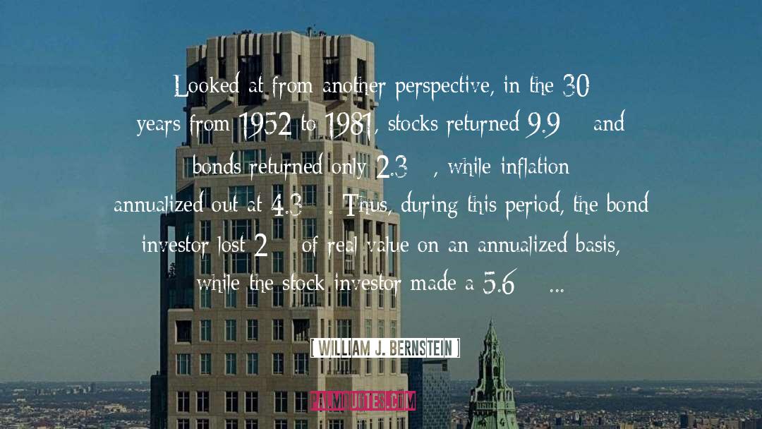 Inflation quotes by William J. Bernstein