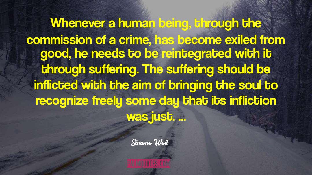 Inflicted quotes by Simone Weil