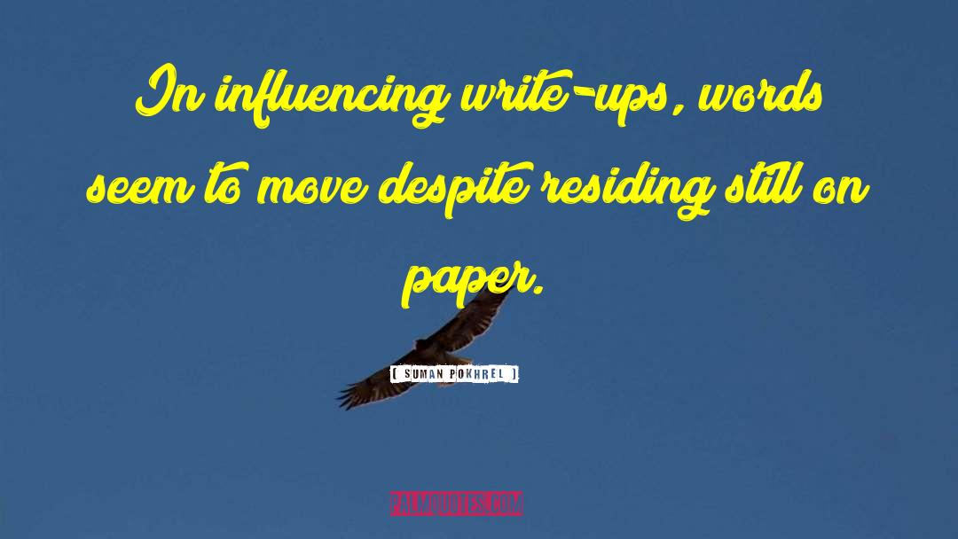 Influencing Write Up quotes by Suman Pokhrel