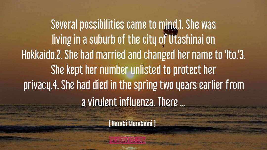 Influenza quotes by Haruki Murakami