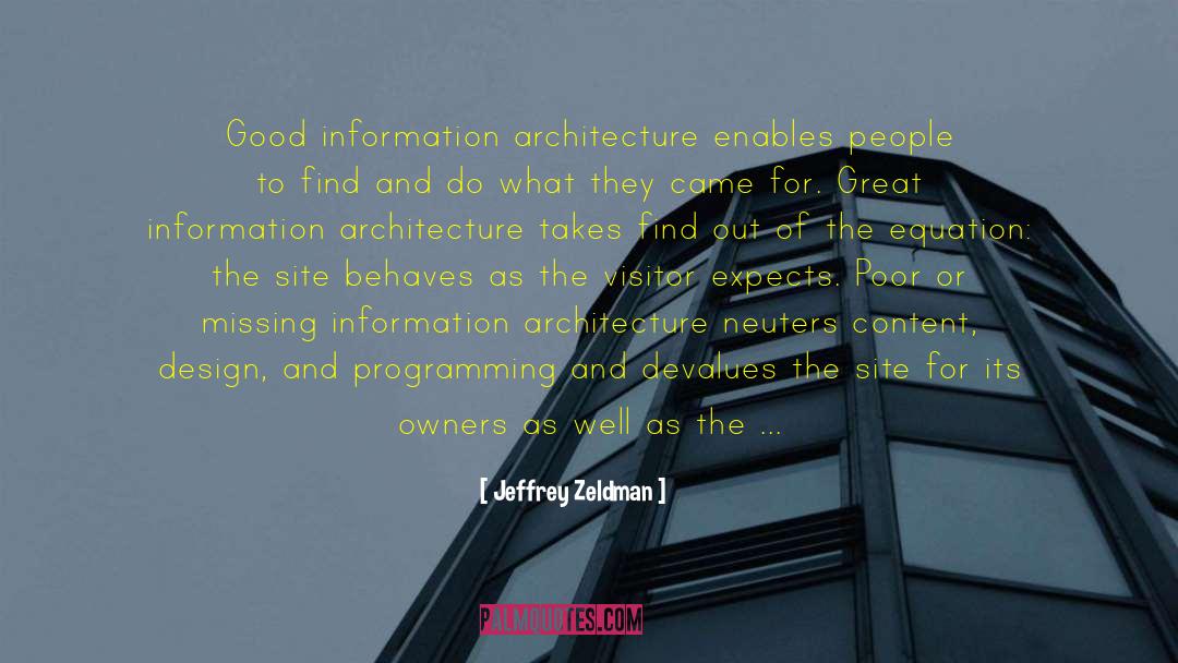 Information Architecture quotes by Jeffrey Zeldman