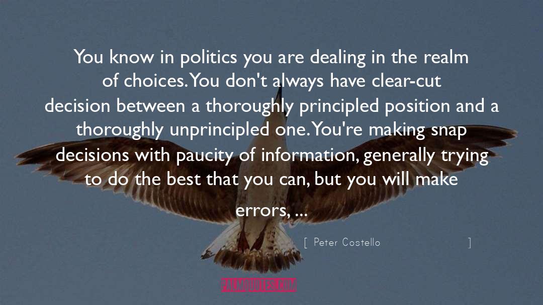Information Availabliity quotes by Peter Costello