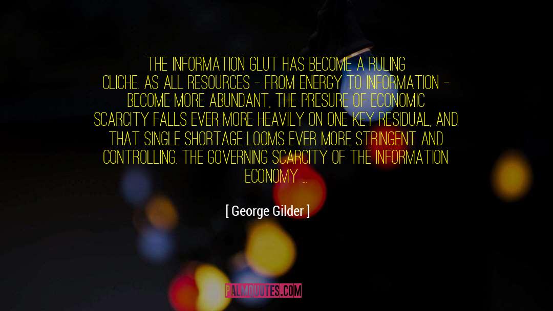 Information Glut quotes by George Gilder