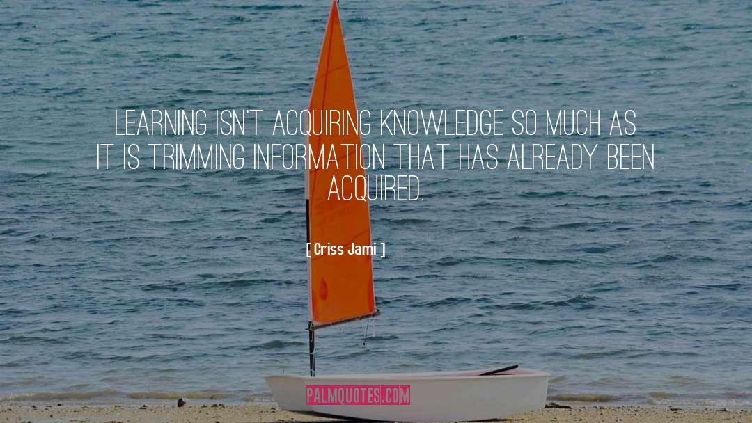 Information Knowledge quotes by Criss Jami