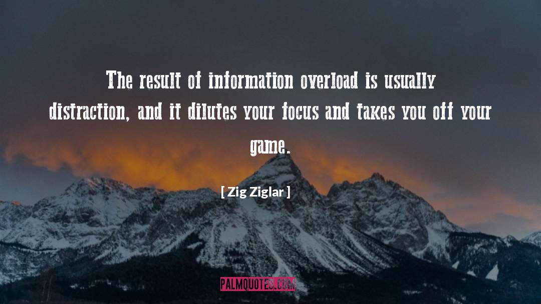 Information Overload quotes by Zig Ziglar