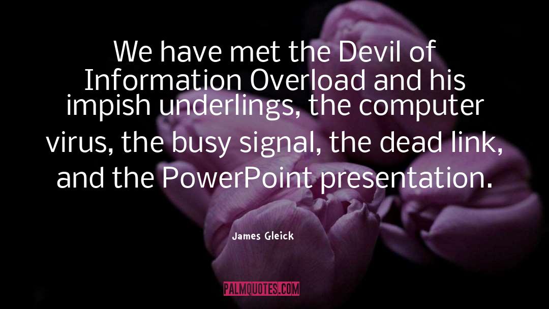 Information Overload quotes by James Gleick