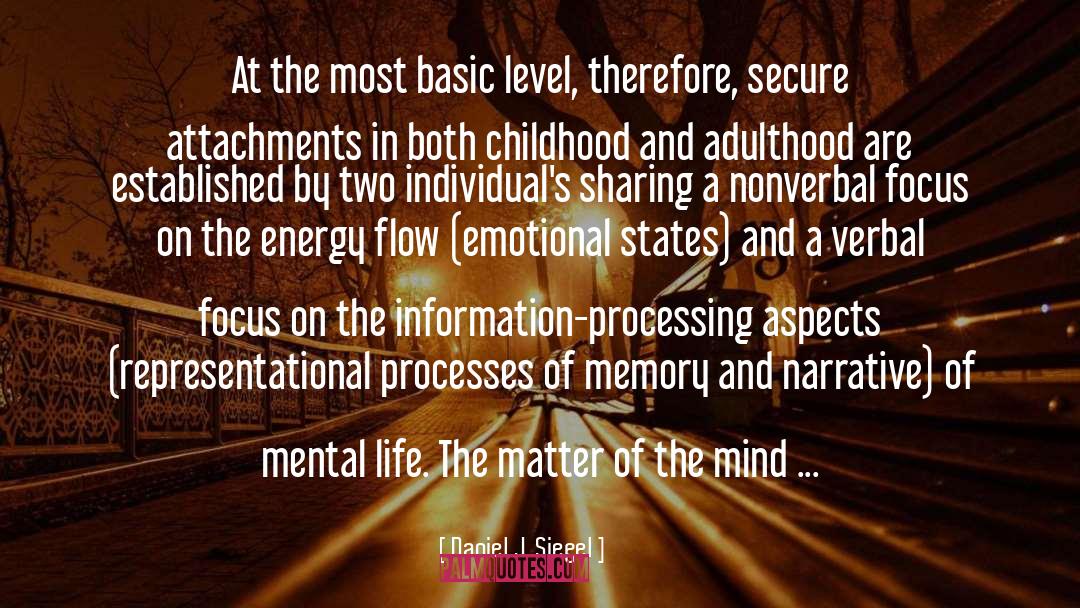 Information Processing quotes by Daniel J. Siegel