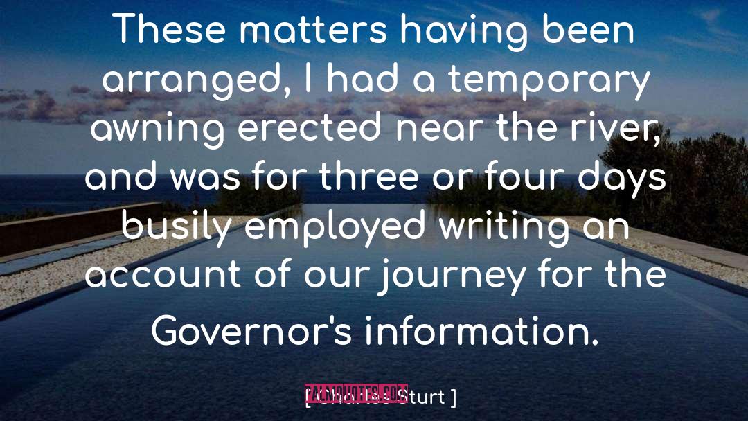 Information quotes by Charles Sturt