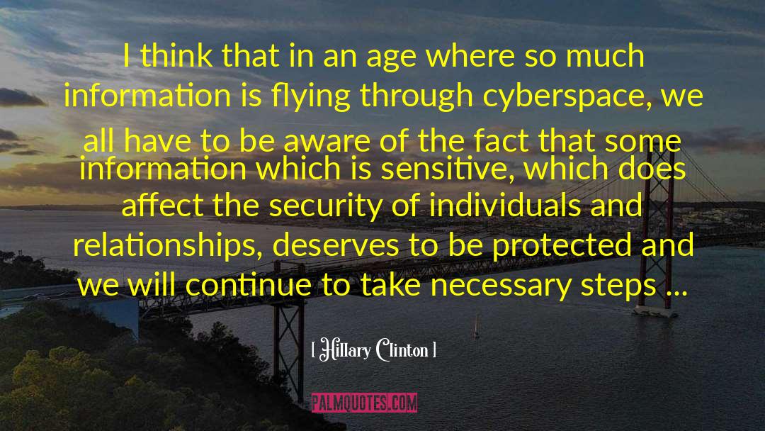 Information Security Management quotes by Hillary Clinton