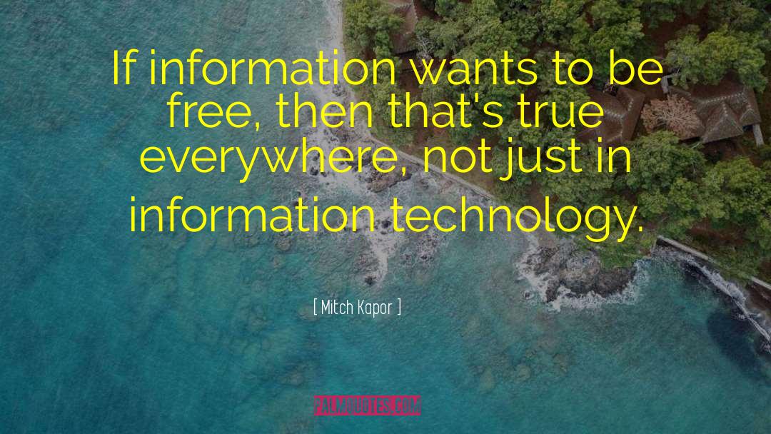 Information Technology quotes by Mitch Kapor