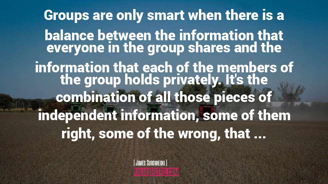 Information That quotes by James Surowiecki