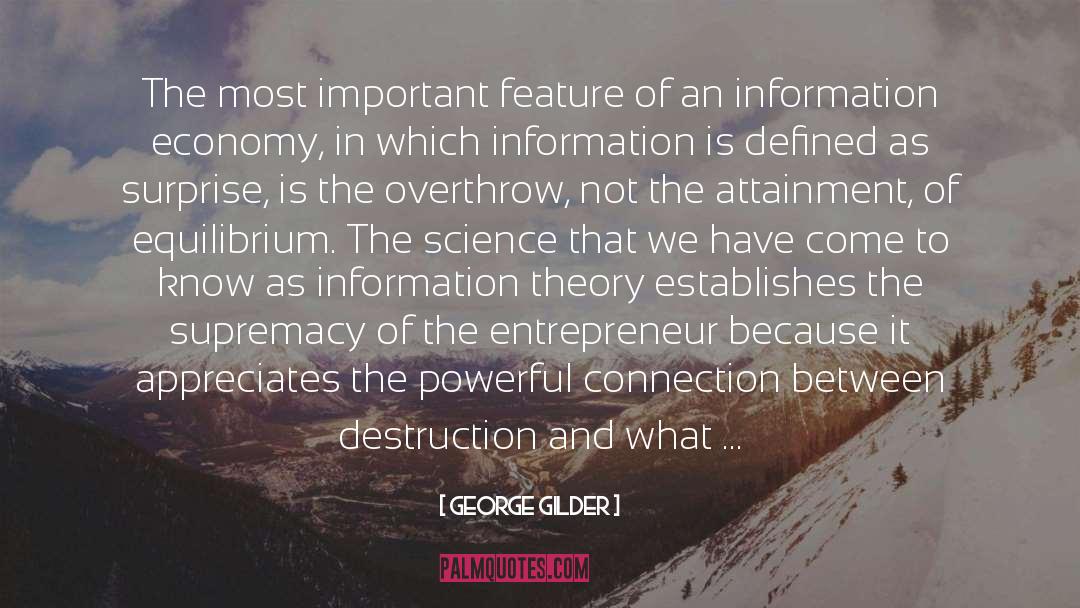 Information Theory quotes by George Gilder