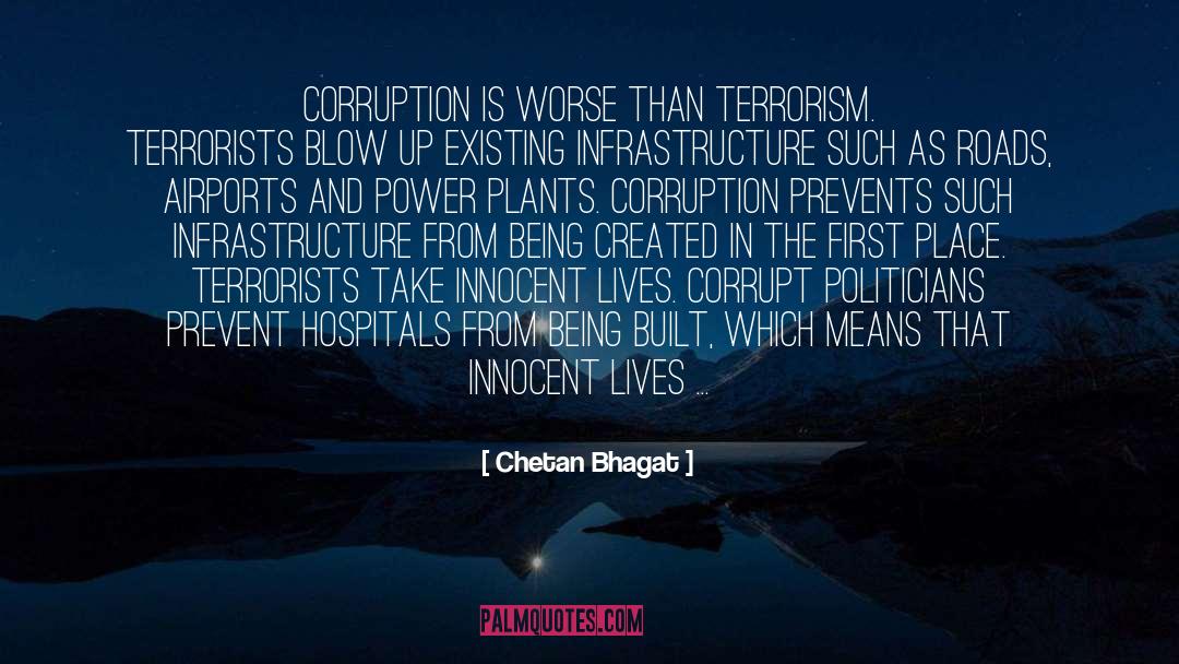 Infrastructure quotes by Chetan Bhagat