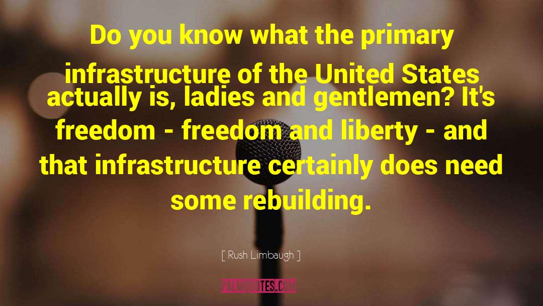 Infrastructure quotes by Rush Limbaugh