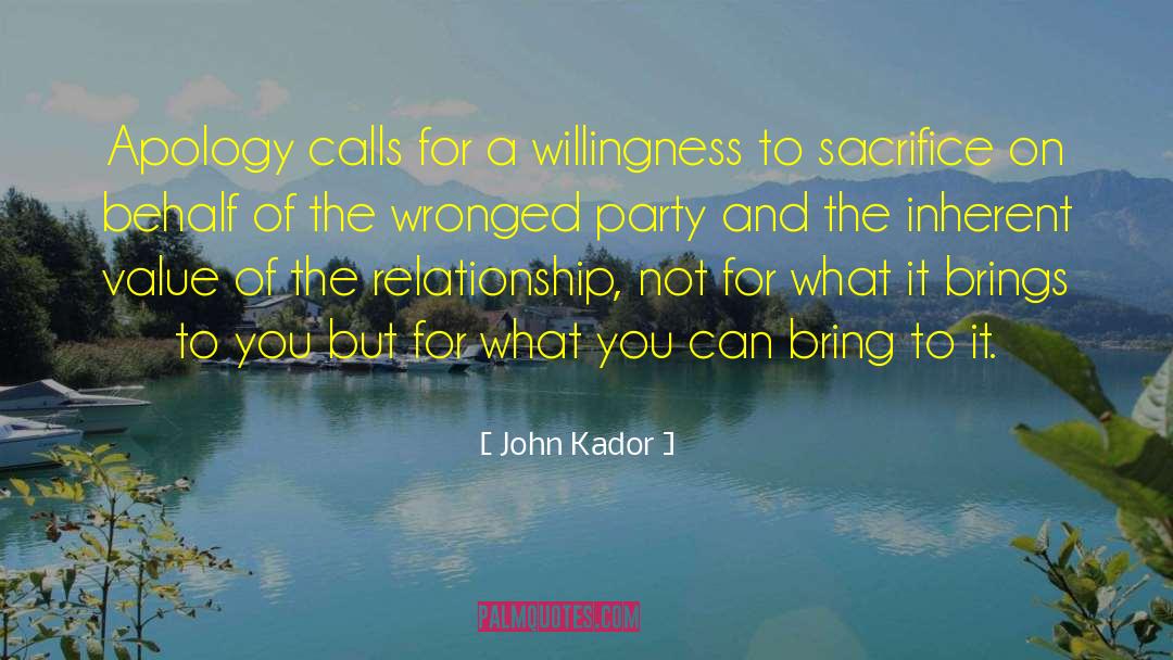 Inherent Value quotes by John Kador