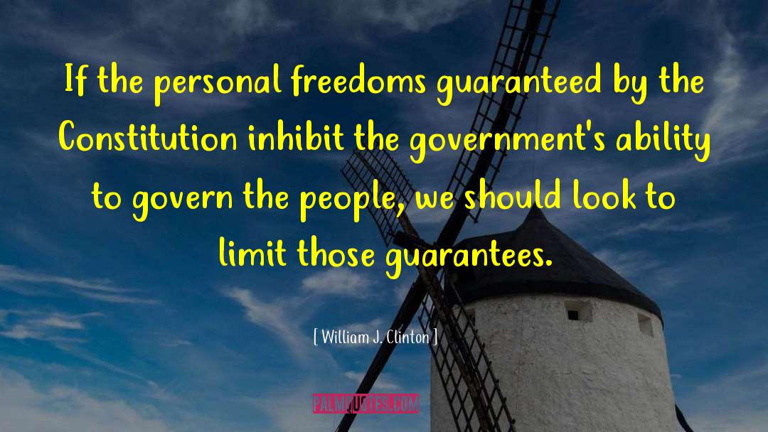 Inhibit quotes by William J. Clinton