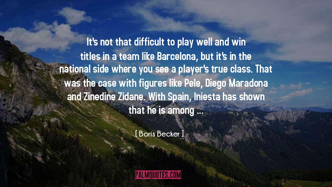 Iniesta quotes by Boris Becker