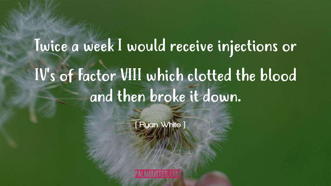 Injections quotes by Ryan White