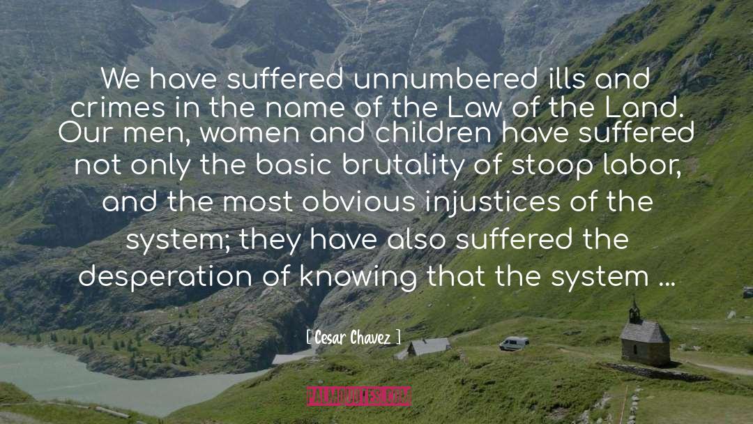 Injustices quotes by Cesar Chavez