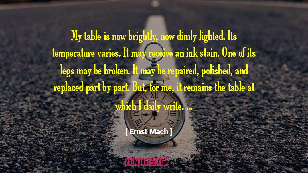 Ink Stain quotes by Ernst Mach