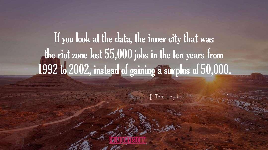 Inner City quotes by Tom Hayden