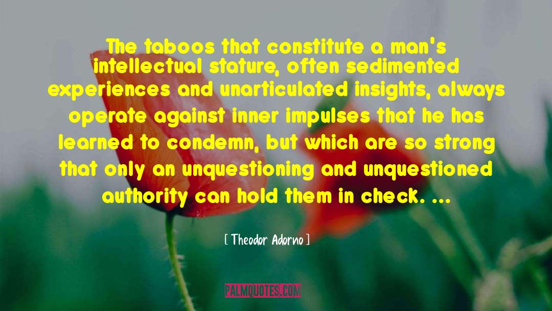 Inner Searching quotes by Theodor Adorno