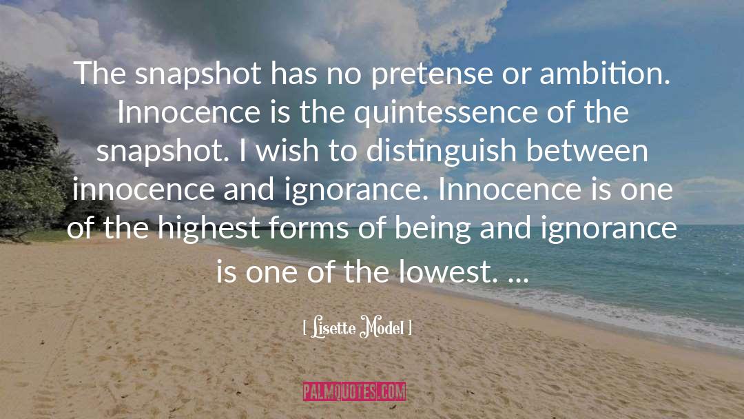 Innocence quotes by Lisette Model