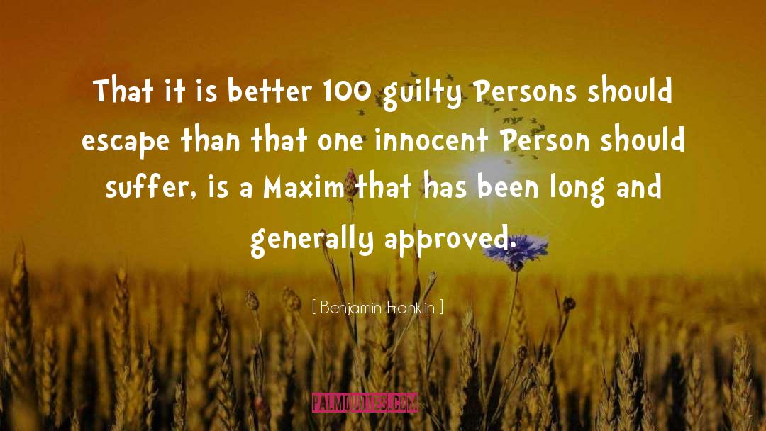 Innocent Person quotes by Benjamin Franklin