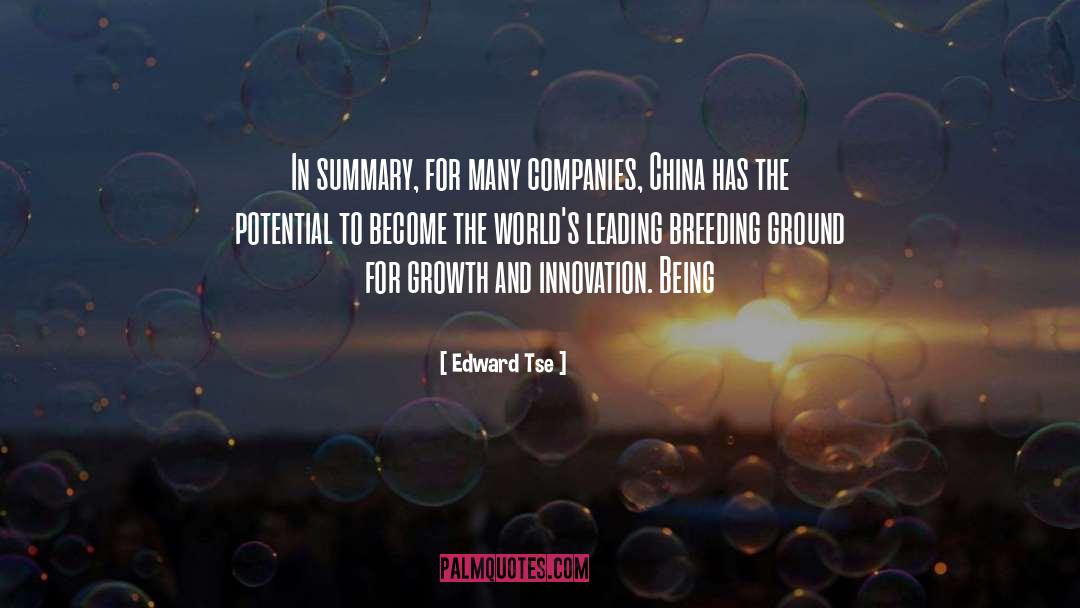 Innovation And Leadership quotes by Edward Tse