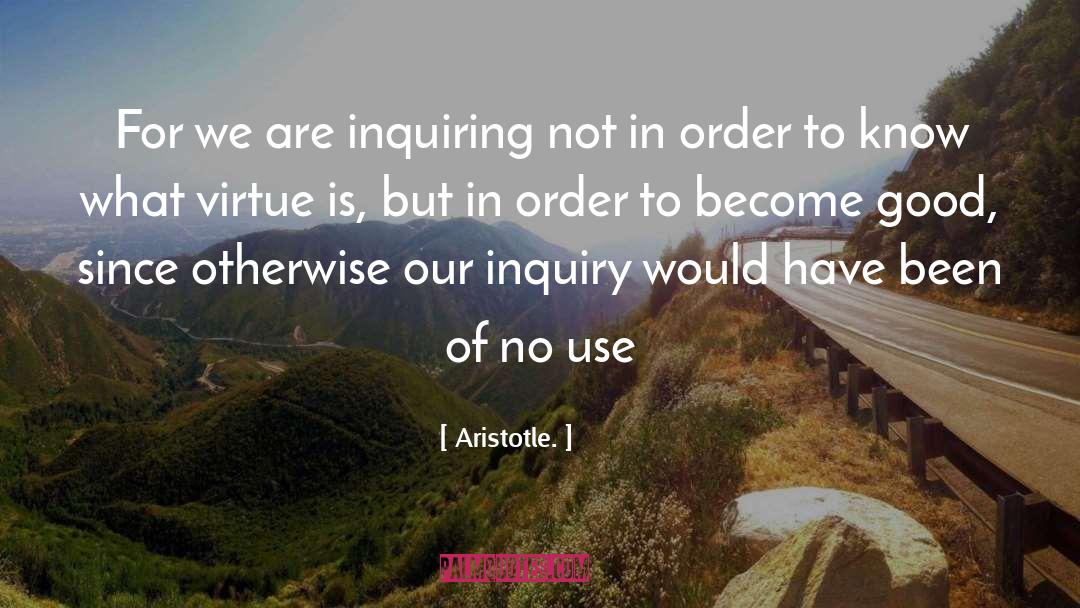 Inquiring quotes by Aristotle.