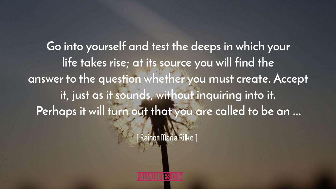 Inquiring quotes by Rainer Maria Rilke