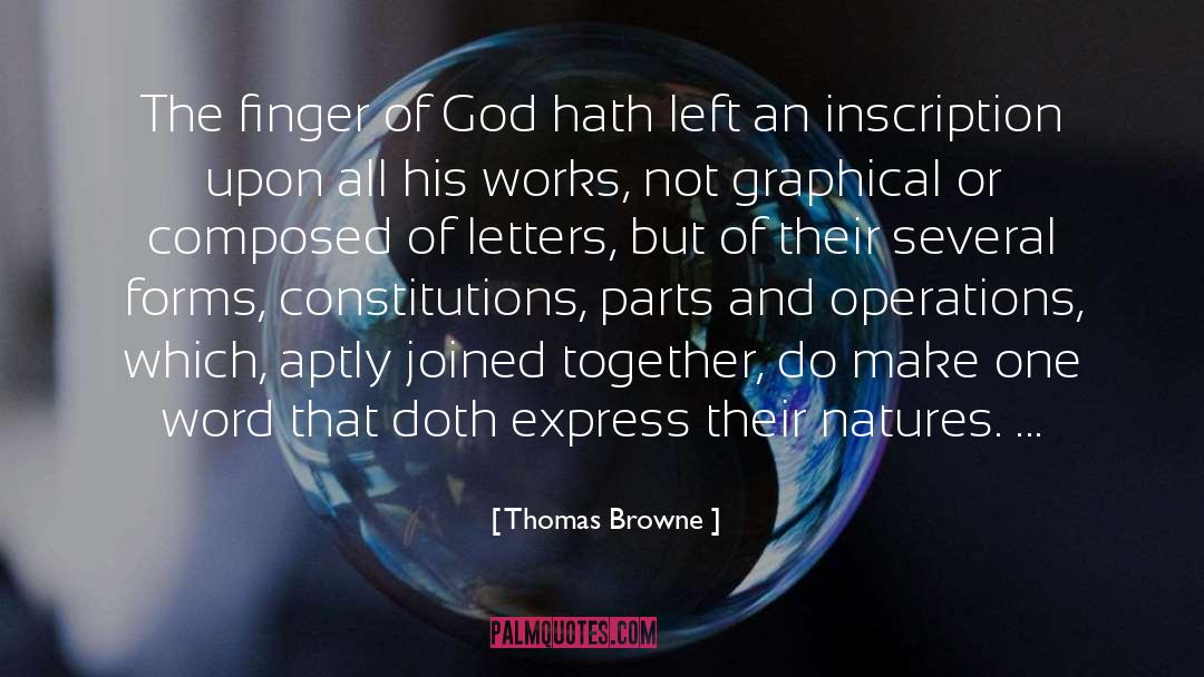 Inscription quotes by Thomas Browne