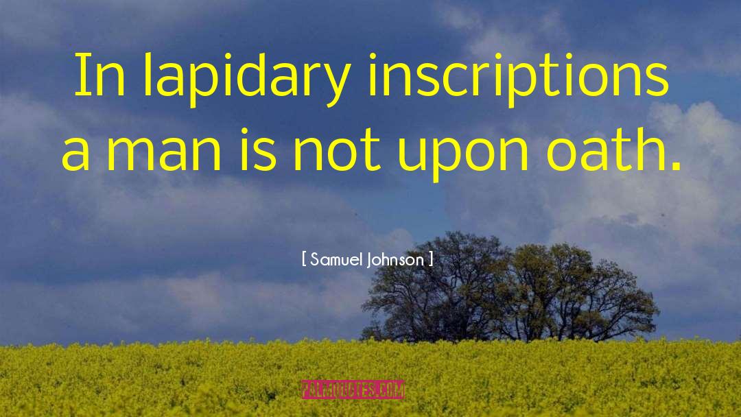 Inscriptions quotes by Samuel Johnson
