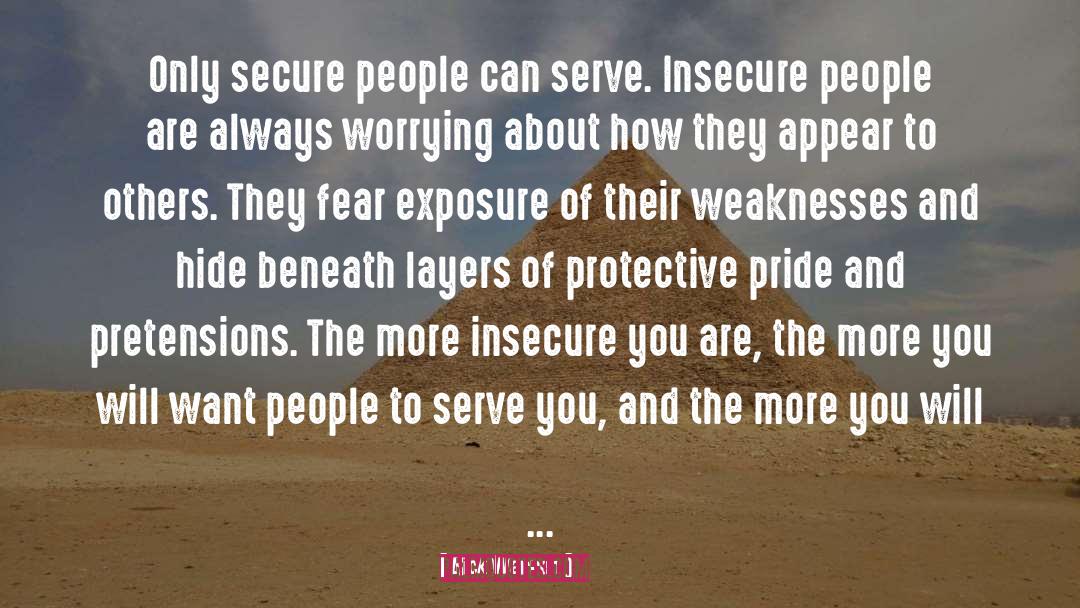 Insecure People quotes by Rick Warren