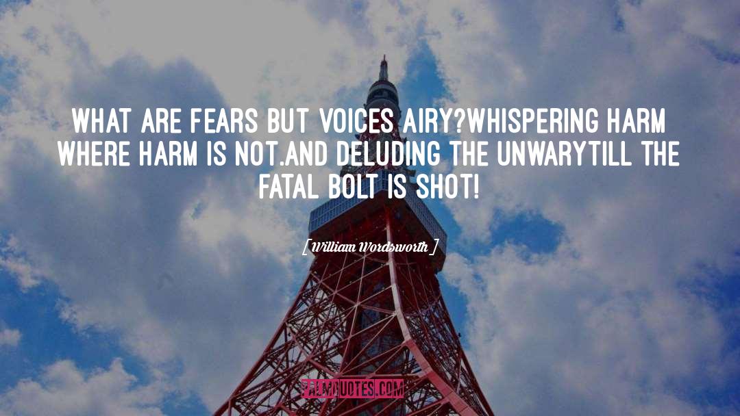 Insecurity And Fear quotes by William Wordsworth