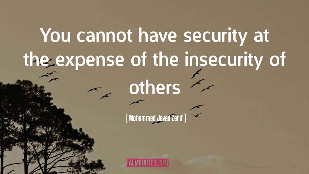 Insecurity Issues quotes by Mohammad Javad Zarif