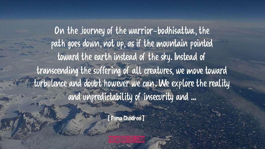 Insecurity quotes by Pema Chodron