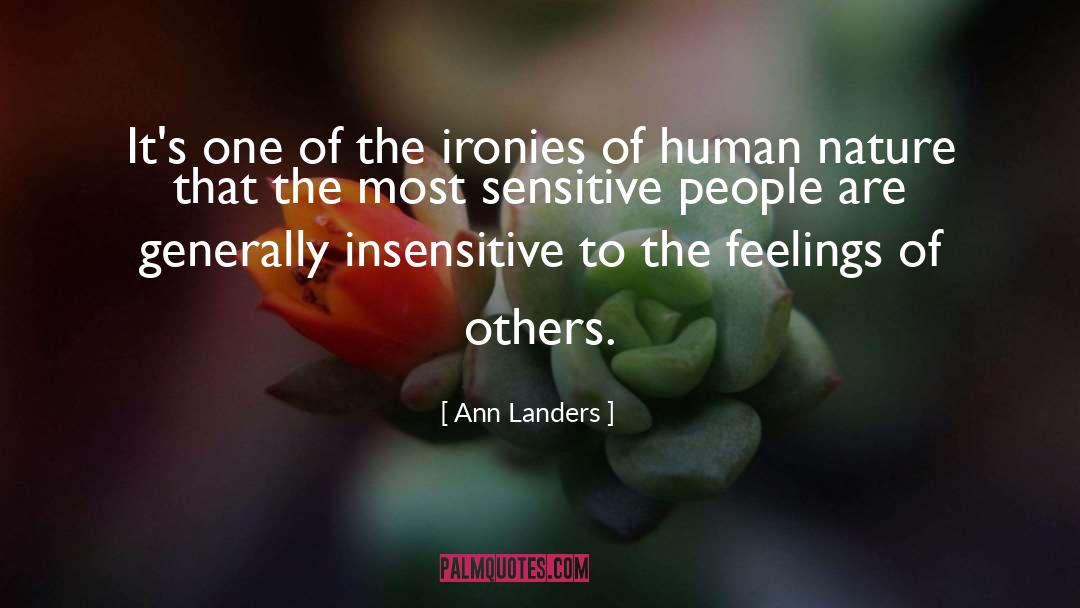 Insensitive quotes by Ann Landers