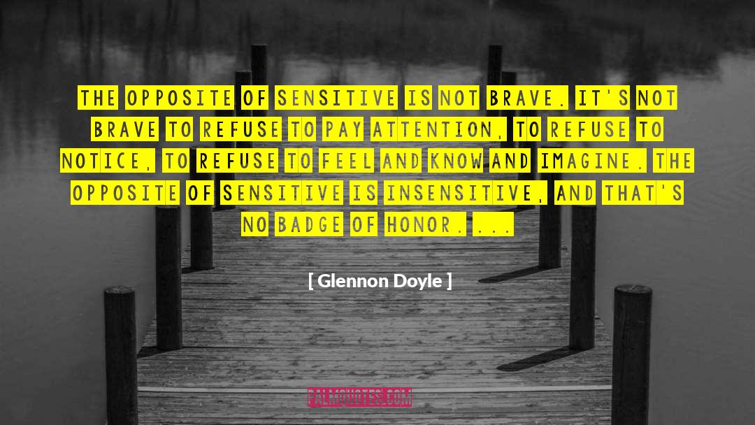 Insensitive quotes by Glennon Doyle