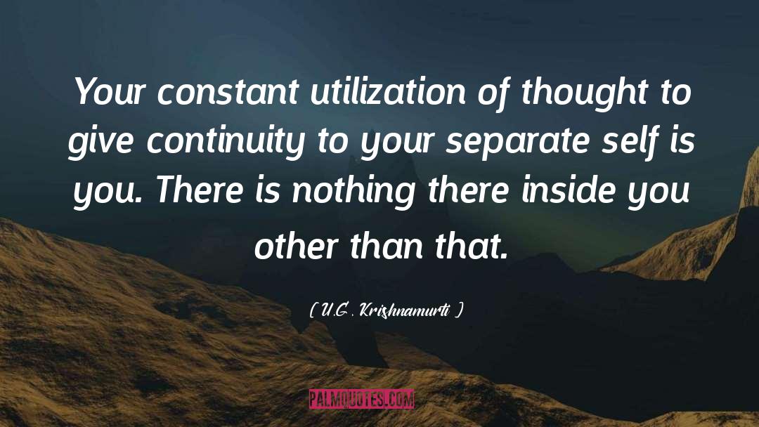 Inside You quotes by U.G. Krishnamurti