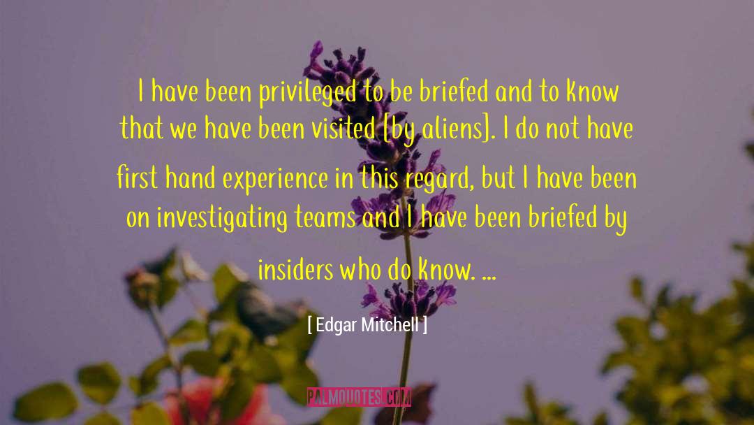 Insiders quotes by Edgar Mitchell