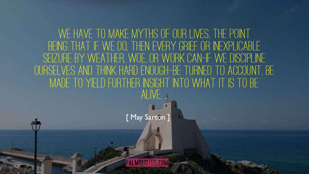 Insight Awake quotes by May Sarton
