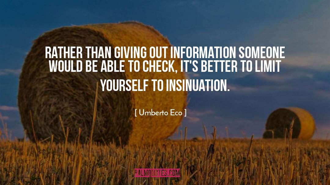 Insinuation quotes by Umberto Eco