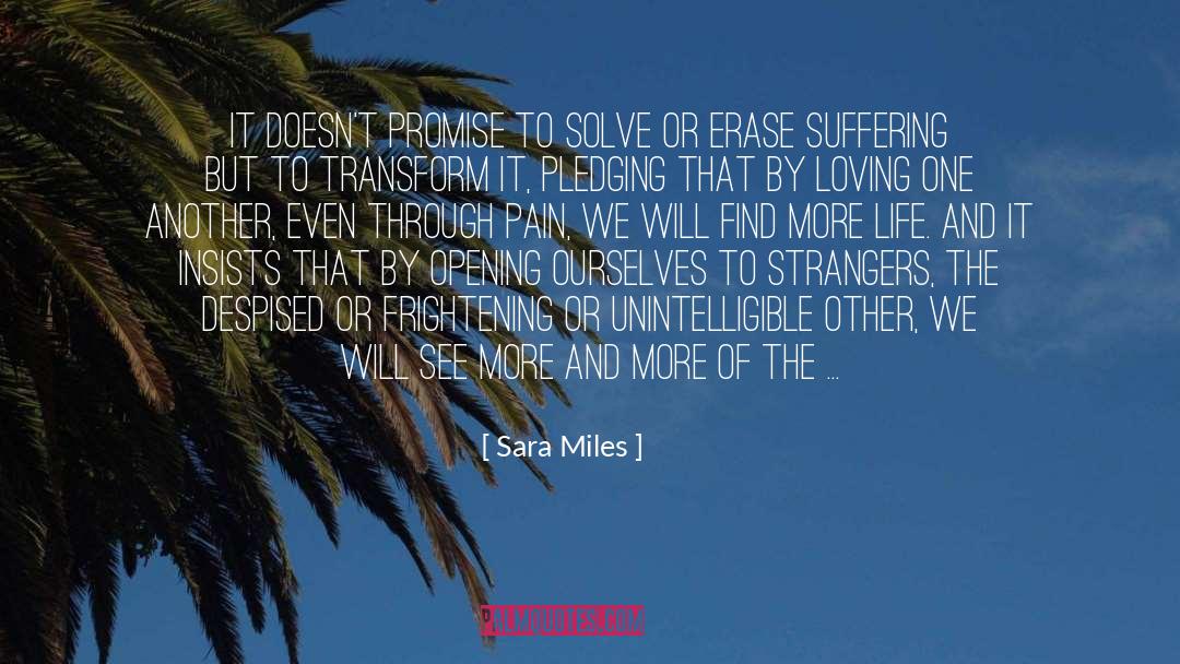 Insists quotes by Sara Miles