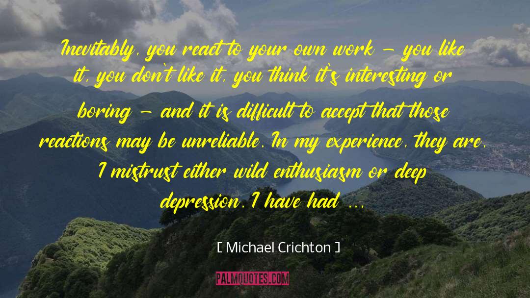 Insomnia And Depression quotes by Michael Crichton