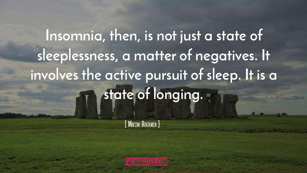 Insomnia quotes by Marina Benjamin
