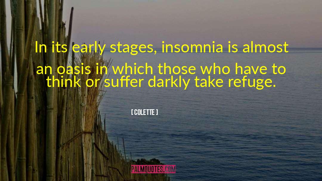 Insomnia quotes by Colette