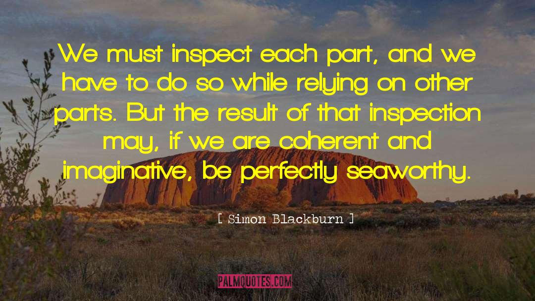 Inspection quotes by Simon Blackburn