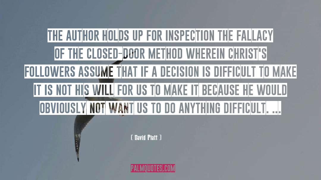 Inspection quotes by David Platt