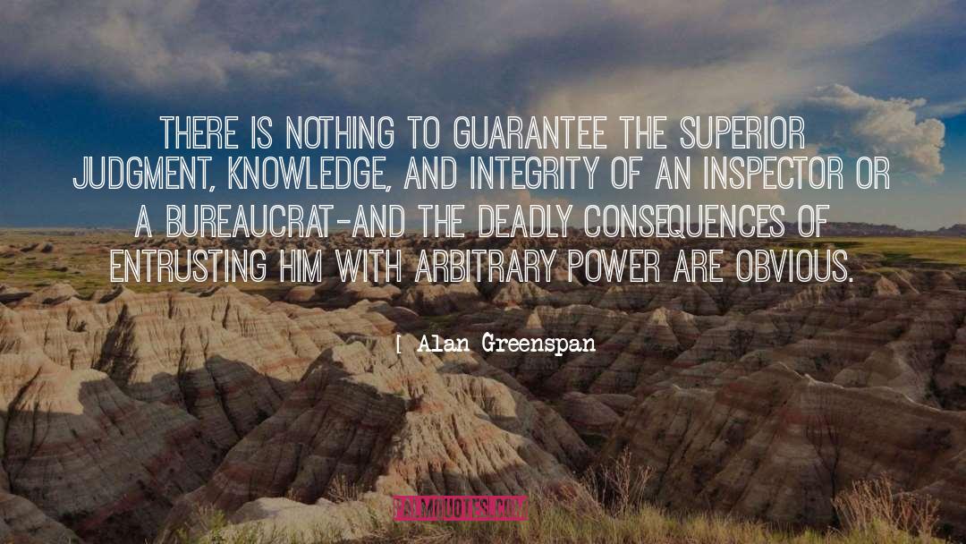 Inspector quotes by Alan Greenspan
